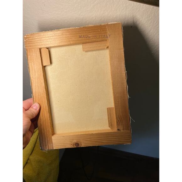 E. Carlos Signed Blue Flowers Painting - Picture 9 of 9